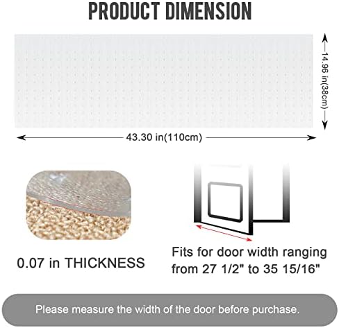 Uross Carpet Protector for Pets - Cat Carpet Protector for Doorway, Anti Scratch Under Door Cat Scratch Protector Mat, Easy to Cut Plastic Carpet Scratch Stopper, Cat Scratch Guard Carpet 3.6FT*3PCS