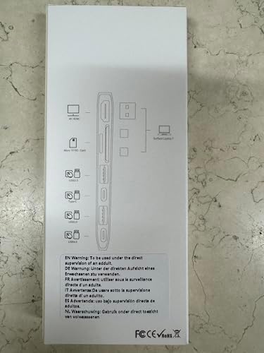 Surface Laptop 7 USB Hub Docking Station, Surface Laptop 2024 Accessories with 4K HDMI, USB-C Thunerbolt 4 (8K Display+40G Data+100W Charging), 2 USB 3.0, USB-C, SD/TF, hub for Surface Laptop 7 (2024)
