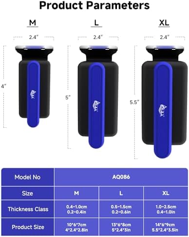 AQQA Magnetic Aquarium Fish Tank Glass Cleaner, Dual-Blades Algae Scraper Glass Cleaner Scrubber, Double Side Floating Aquarium Magnetic Brush for 0.2-0.4 Inch Thick Glass Aquariums Tank (M)
