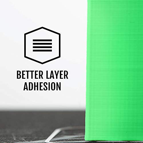 HATCHBOX 1.75mm Neon Green PLA 3D Printer Filament, 1 KG Spool, Dimensional Accuracy +/- 0.03 mm, 3D Printing Filament