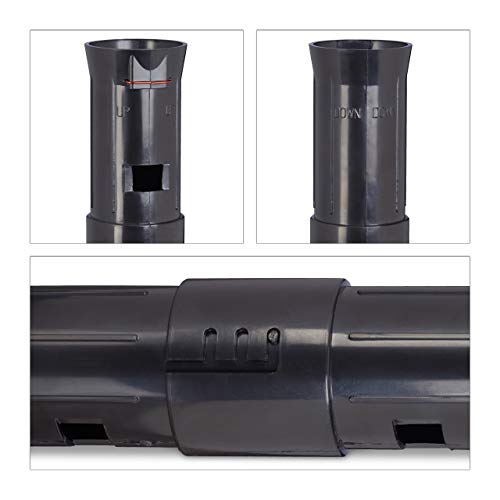 Relaxdays Catch and Release Live Mole Trap, Adjustable Length, Check Openings, Humane, Plastic, Black