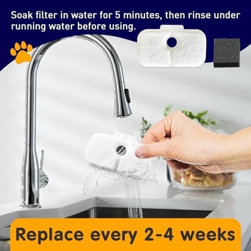 8PCS Cat Water Fountain Filter Replacement for Petlibro - Pre-Filter Sponges Compatible with PLWF105, PLWF115, PLWF005 - Keep Your Pet Libro Fountain Clean and Fresh with PET Standard Filters