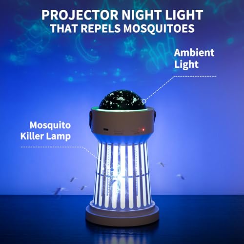 Bug Zapper Outdoor, Mosquito Zapper with LED Light, 2 in 1 Odorless and Physical Mosquito Killer, 4000V Electric Fly Zapper for Outside, Patio, Backyard, Garden