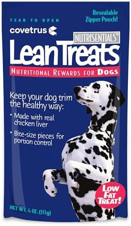 Nutrisential Lean Treats for Dogs - Soft Dog Treats for Small & Medium Dogs - Nutritional Low Fat Bite Size K9 Treats - Chicken Flavor - 12 Pack - 4oz