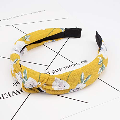 Womens Boho Headbands 12 Pack VELSCRUN Knotted Elastic Turban Bandeau Wide Hair Bands/Accessories for Washing Face
