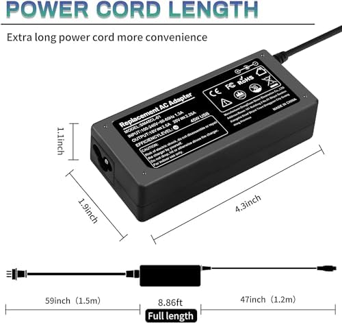 Chromebook Charger 45W Fast USB C Laptop Charger for HP Chrome Lenovo Yoga Thinkpad Acer Dell Latitude Asus Samsung Google Pixel Huawei Matebook Computer Replacement Fits Any Type C Tablets & Phones