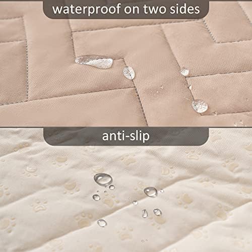 fuguitex Waterproof Dog Bed Cover Couch Cover for Pet Anti-Slip Cat Mat Pet Pad Blanket for Sofa Chair Recliner Bed Furniture Protrctor