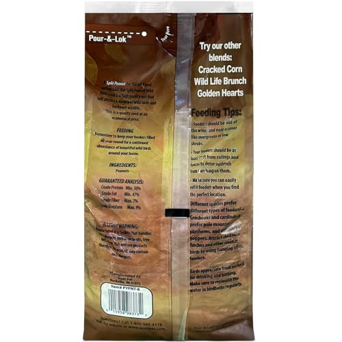 Scott Pet Wild Bird Seed, Peanuts Split (No Shell), 8 lbs Bag, Great Source of Protein and Fiber, Peanuts for Outside Wild Birds
