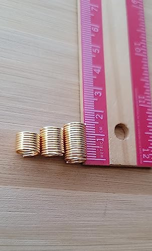 Beaditwearitloveit Copper Dreadlock Coils Wire Wrapped Loc Jewelry Beads For Braids Twists Natural Hair Cuffs Handmade Accessories (Gold)