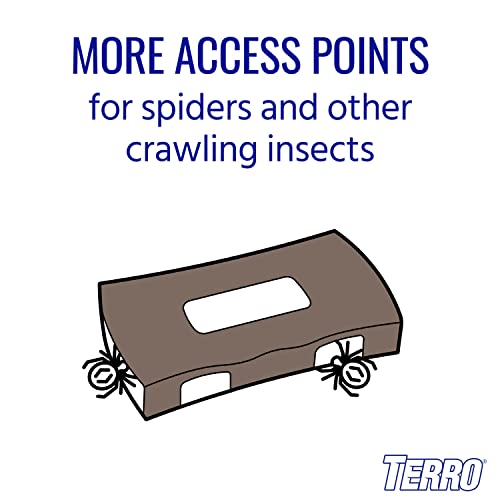 TERRO T3220 Refillable Spider & Insect Trap Attracts Pests with Hydro-tech Lure – Includes 2 Traps & 8 Glue Boards , Brown