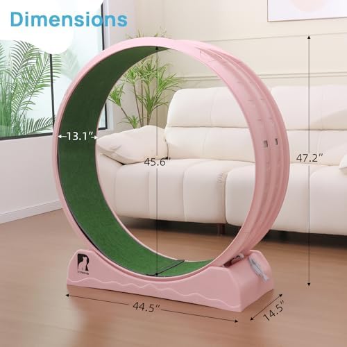 Cat Exercise Wheel, 47.2" Cat Treadmill, Carpeted Runway, Easy to Install, Suitable for Most Cats