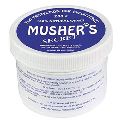 Musher's Secret Pet Paw Protection Wax Moisturizer Invisible Boots Snow (200g.) for Dog Pet Puppy