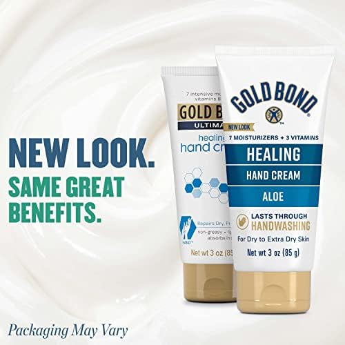 Gold Bond Healing Hydrating Lotion, 14 oz., With Aloe, Moisturizes, Immediate 24-Hour Hydration & Healing Hand Cream, 3 oz., With Aloe, Moisture That Lasts Through Handwashing