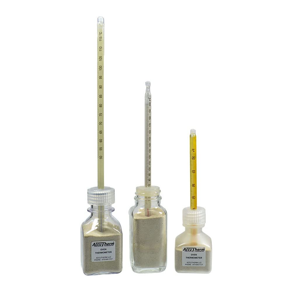 Thermco ACCULF010S ACCU-SAFE Enclosed Chamber Bottle Spirit Filled Thermometer for Ultra-Low Freezers, -90 to 20°C Range, 1.0°C Division, 145mm Height