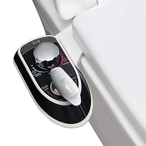RENOOK Fresh Water Bidet Attachment for Toilet - Self Cleaning Dual Nozzle Sprays Hot & Cold Water β Non Electric Bidet Toilet Seat Attachment - Toilet Washer Bidet Seat for Female & Male Hygiene.