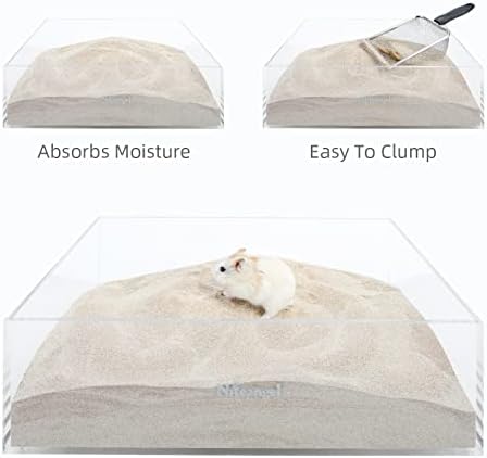 Niteangel Hamster Desert Bath Sand | No-Dust Bath or Potty Litter for Hamsters, Chinchillas, Gerbils, Mice, Degus and Other Small Pets (2.5LB, Desert Sand & Zeolite Particles)
