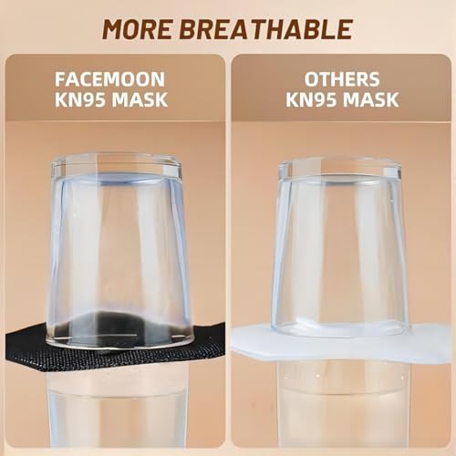 KN95 Face Masks Black Adults - 100 Pack KN95 Disposable Comfortable 5-Layer Safety Face Masks & 5 Adjustable KN95 Masks Extender Masks Large Size