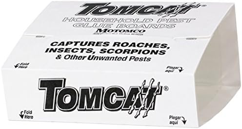 Tomcat Household Pest Glue Boards, (For Roaches, Insects, Scorpions, and Spiders), 4 pack (4 boards)