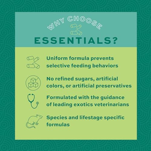 Oxbow Essentials Adult Rat Food - All Natural Adult Rat Food - Veterinarian Recommended- Made in the USA- Rich in Natural Vitamins & Minerals- No Artificial Ingredients- 20 lb.