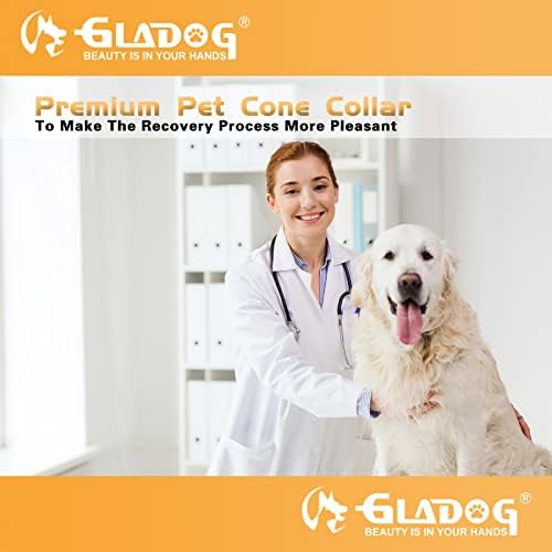 Soft Dog Cone Collar, 2 PCS (for Exact Size) Flexible Plastic Cone for Dogs After Surgery, Dog Recovery Collar, Adjustable E-Collar for Large/Medium/Small Dogs Cat, Comfy Elizabethan Collar (S)