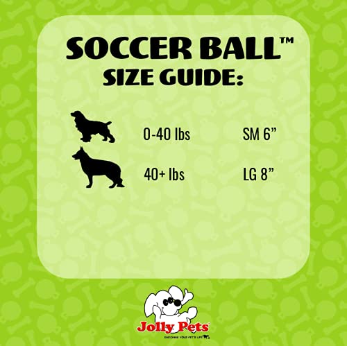 Jolly Pets Large Soccer Ball Floating-Bouncing Dog Toy, 8 inch Diameter, Ocean Blue