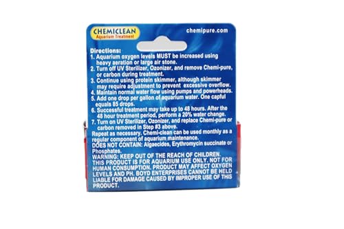 Boyd Chemi-Clean 2oz Liquid Treats up to 720 Gallons - Effective Chemiclean Cyanobacteria for Marine & Freshwater Aquariums, Safe for Fish, Corals & Invertebrates