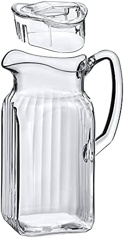 Amazing Abby - Quadly Bandly - Plastic Pitcher (64 oz, 2 Quart), Clear Water Pitcher with Lid, Fridge Jug, BPA-Free, Shatter-Proof, Great for Iced Tea, Sangria, Lemonade, Juice, Milk, and More
