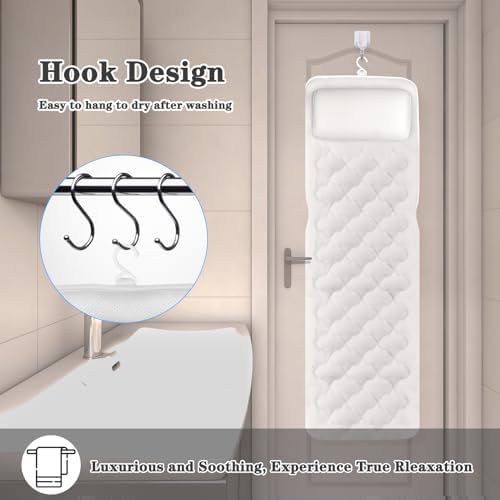 Full Body Bath Pillow, Spa Bath Pillows for Tub Neck and Back Support, Luxury Bath Tub Pillow with Laundry Bag, Bathtub Accessories for Women Relaxing