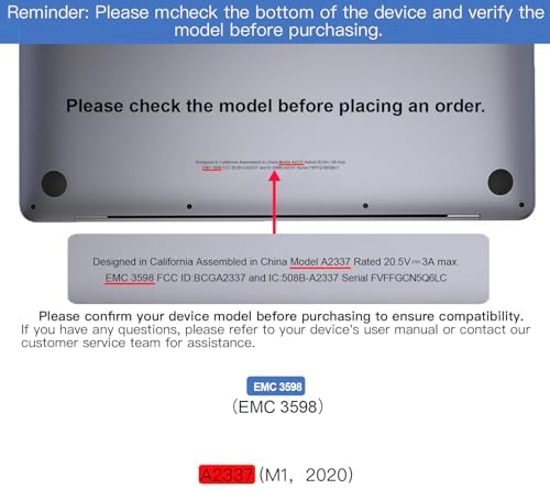 Replacement for Air 13" M1 2020 A2337 EMC 3598 MGN63 MGN93 MGND3 MGN73 MGNA3 MGNE3 13.3 inches 2560x1600 Full LCD Screen Complete Top Assembly (Space Gray)