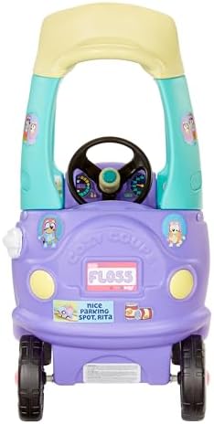 Little Tikes Bluey Grannies Car Coupe with 2 Accessories, Bluey Foot-to-Floor Ride-On, for Boys and Girls Ages 1.5-5 Years
