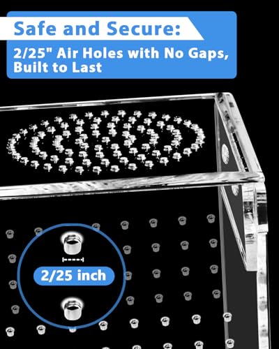 Jumping Spider Enclosure - 3x3x6 Inch Mini Tarantula Enclosure, Small Jumping Spider Accessories terrarium, Acrylic Full Transparency Child Play Tortoise Enclosure, Bug Terrarium, Spider Terrarium