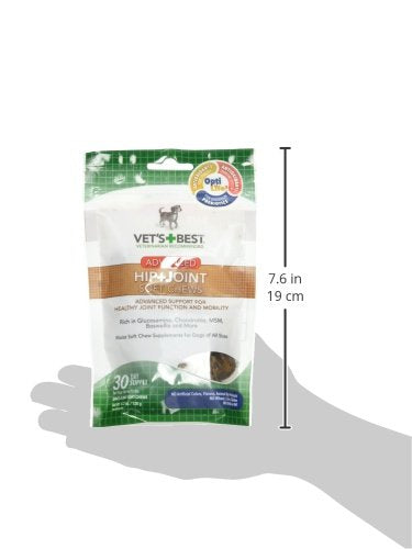 Vet's Best Advanced Hip & Joint Soft Chew Dog Supplements - Formulated with Glucosamine and Chondroitin to Support Dog Joint and Cartilage Health -30 Day Supply