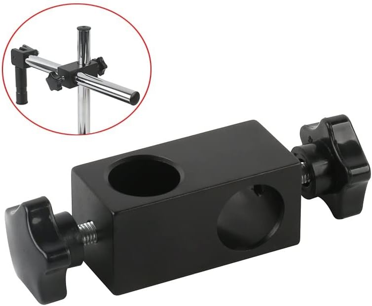 Microscope Accessories Kit 25MM Cross Bracket Bearing Column Tube Fixing Connecting Piece Bracket Clamp for Stereo Microscope Microscope Slides