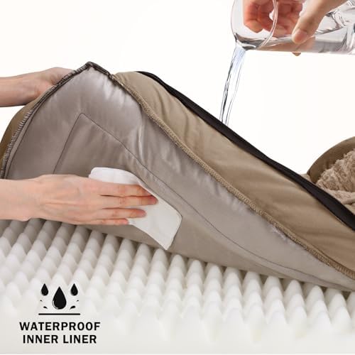 INVENHO Orthopedic Dog Bed for Extra Large Dogs, XXL Waterproof Dog Sofa Beds, Egg-Crate Foam Dog Couch Bed with Washable Removable Cover, Waterproof Lining and Nonskid Bottom