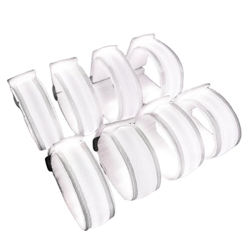 KIRALUMI 8 PCS LED Glow Bracelets, Light Up Wristbands - Halloween Glow in The Dark Party Bracelets Favors Supplies for Christmas, Concerts, Festivals, Game Prizes, Sports, Rave Accessories(White)