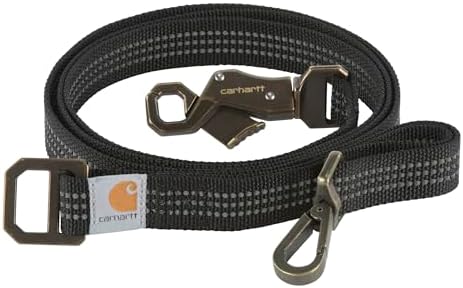 Carhartt Dog Leash Black/Brushed Brass, Large