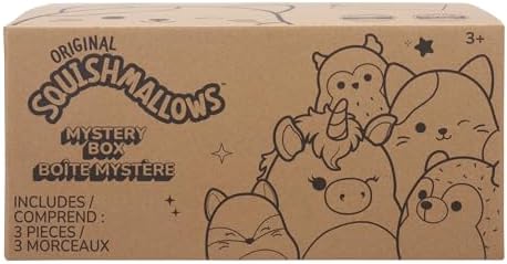 Squishmallows Official Kellytoy 8" Plush Mystery Pack - Styles Will Vary in Surprise Box That Includes Three 8" Plush