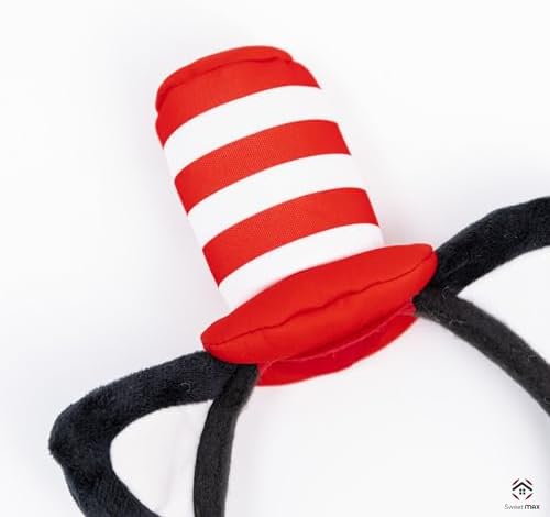 SWEET MAX Cat Ears Headband Red Stovepipe Hat Headpiece Cosplay Costume Accessory Kit Party Favors