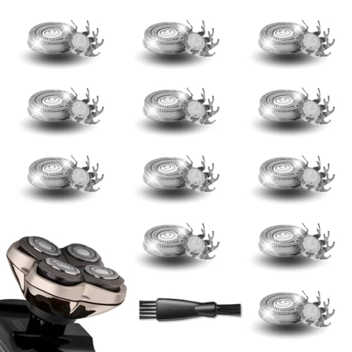 12 Pack Shaver Replacement Blades Compatible with Skull Shaver Pitbull Gold PRO & Silver - 4 Head Skull Shaver Blades, Enhanced Pitbull Shaver Replacement Heads for Superior Shaving
