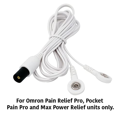 TENS Lead Wires Compatible with Omron Electrotherapy Devices with Snap Connectors. Replacement Lead Wires Compatible with Omron TENS Units: Max, Pro, Pocket. Discount TENS Brand.