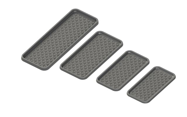 Sun Dolphin Heavy Duty Plastic Shoe Tray, 36x17 Inches Water Resistant Shoe Mat for Indoor & Outdoor Use, Multipurpose Boot Mat for All Seasons (Black, Large)