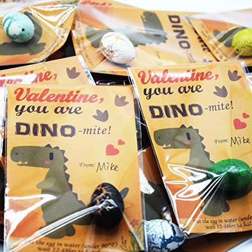 Valentines Day Gifts for Kids, Valentines Day Cards for Kids, Set of 30 Dinosaur Eggs Hatching Dino Egg Grow in Water, Valentine Exchange for Toddlers Girls Boys School Class Classroom Party Favors