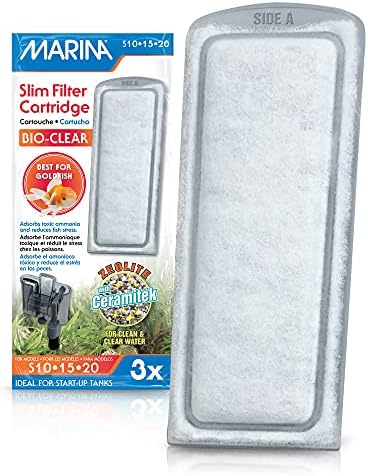 Marina Slim Filter Plus Ceramic Cartridge, Zeolite Filter and Carbon Filter Bundle, 6 Filters for Aquariums