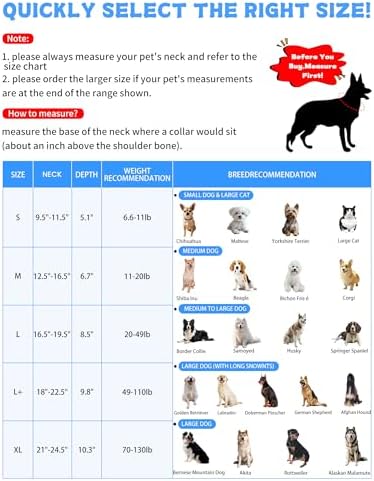 Soft Dog Cone Collar Alternative to Stop Licking, Comfy E Cones for Large Medium Dogs After Surgery, Comfortable Elizabethan Recovery Head Ecollars of Shame, XL Pet Neuter Neck Collars Anti Licking