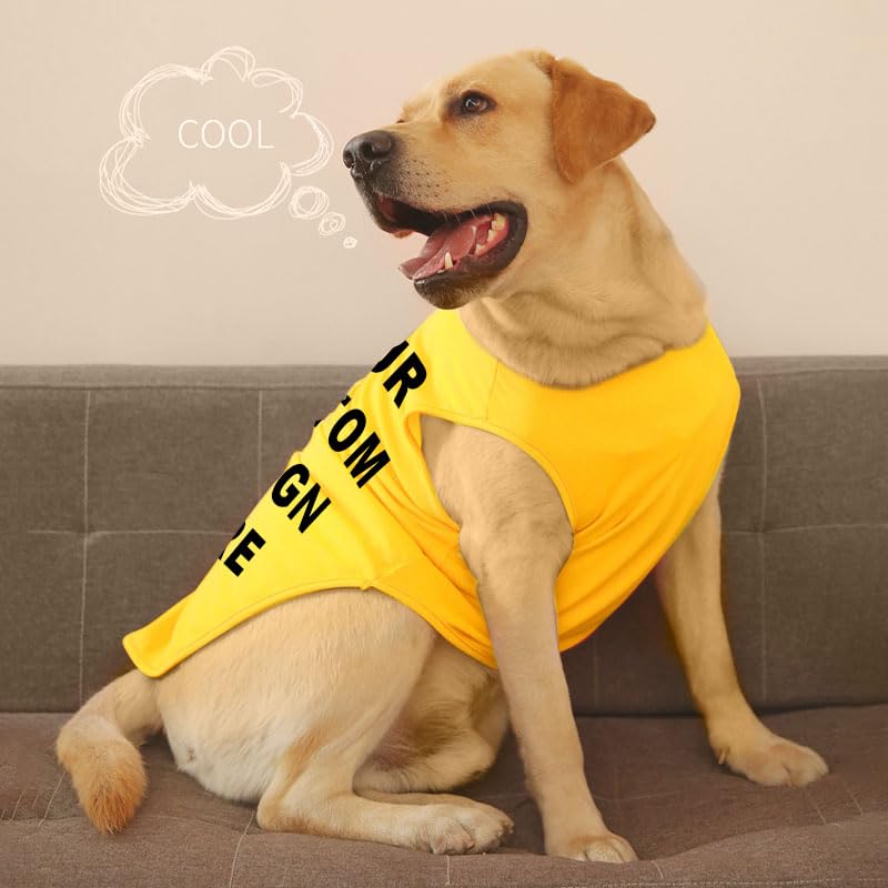 Custom Dog Shirt for Small Medium Large Dogs Personalized Dog T-Shirt Breathable with Logo Text Image Name Print