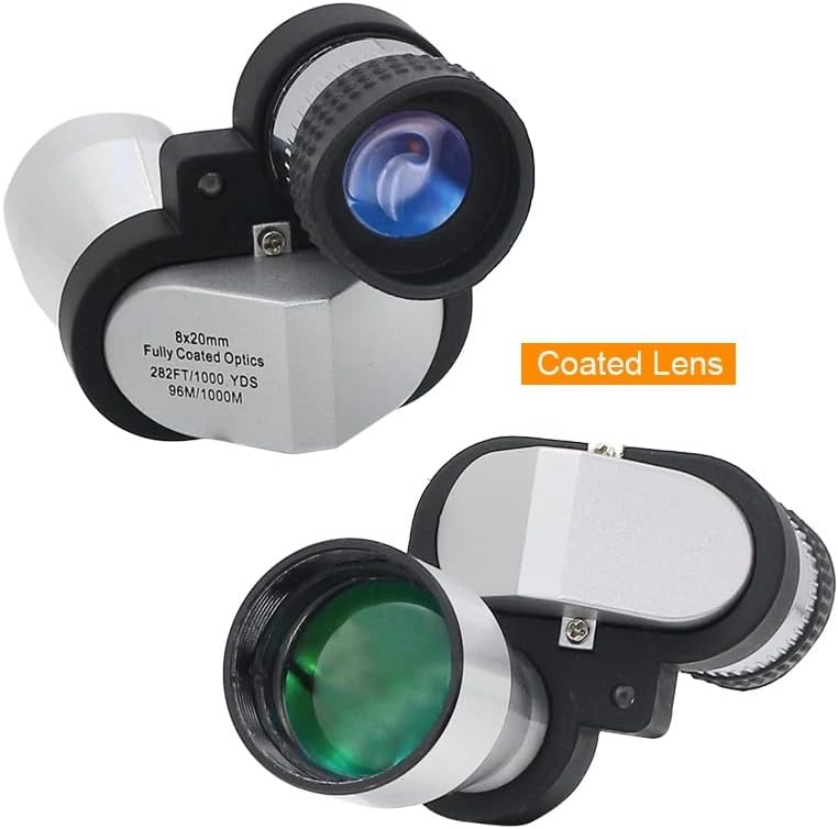 Microscope Accessories Kit - 8X Pocket Monocular Telescope & 30X Mini Metal Silver Microscope