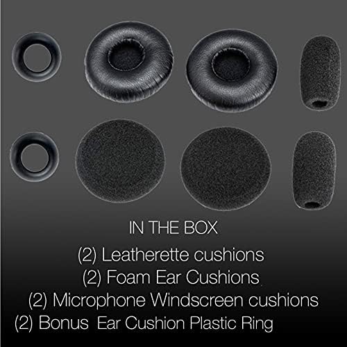 Ear Cushion Kit for Blue Parrott C400-XT Bluetooth Headset 204159 - Replacement Accessories - Ear Cushions, Microphone Foam Windscreens Covers by Global Teck