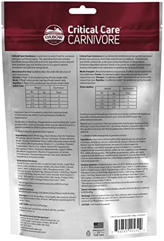 Oxbow Animal Health Critical Care, Carnivore, 340 Grams