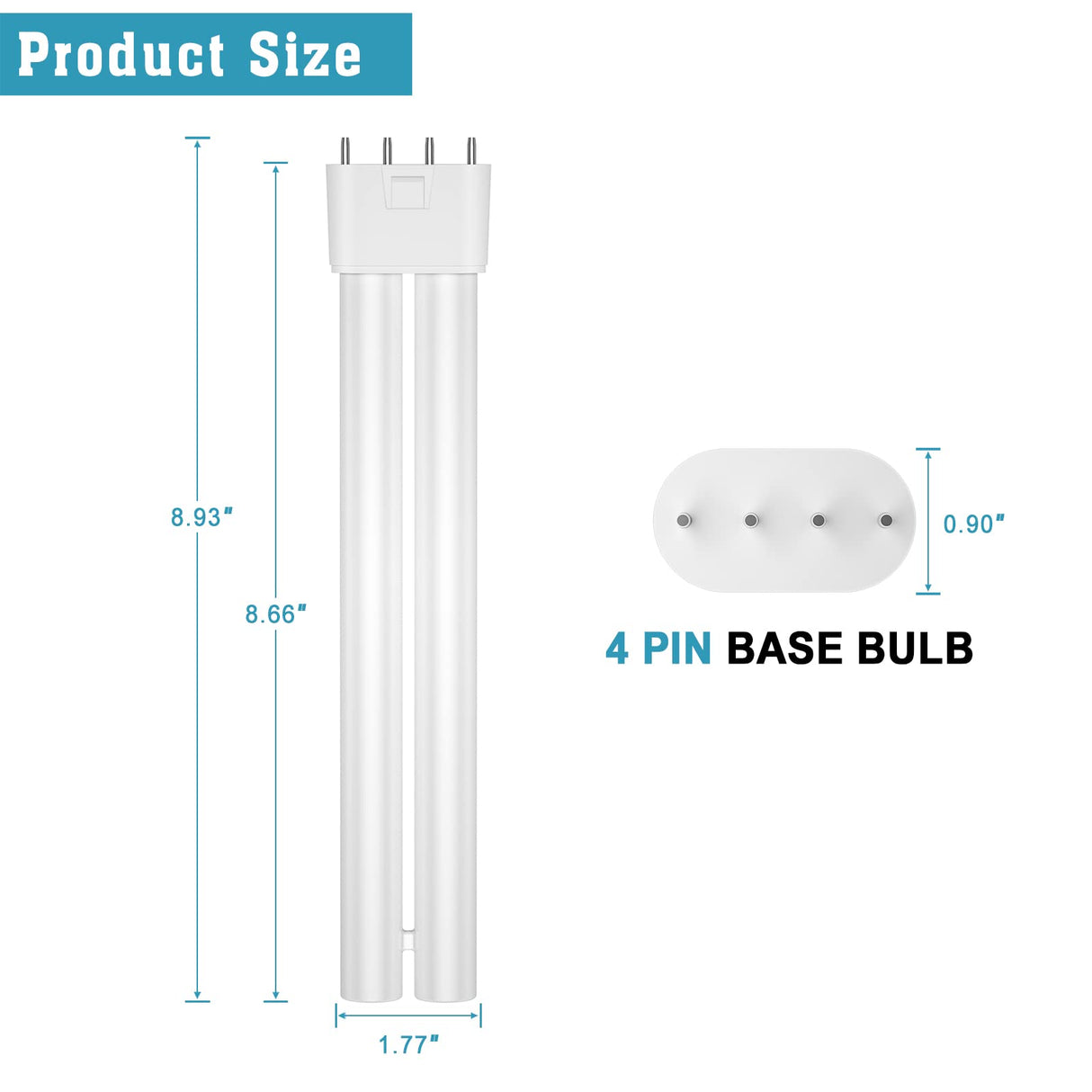 Zechuan Bug Zapper Replacement Bulb 18W for Electronic Bug Zapper (Models LT808) Lamp Bulbs for Indoor Outdoor (White