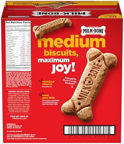 Milk-Bone Original Dog Treats Biscuits for Medium Dogs, 10 Pound